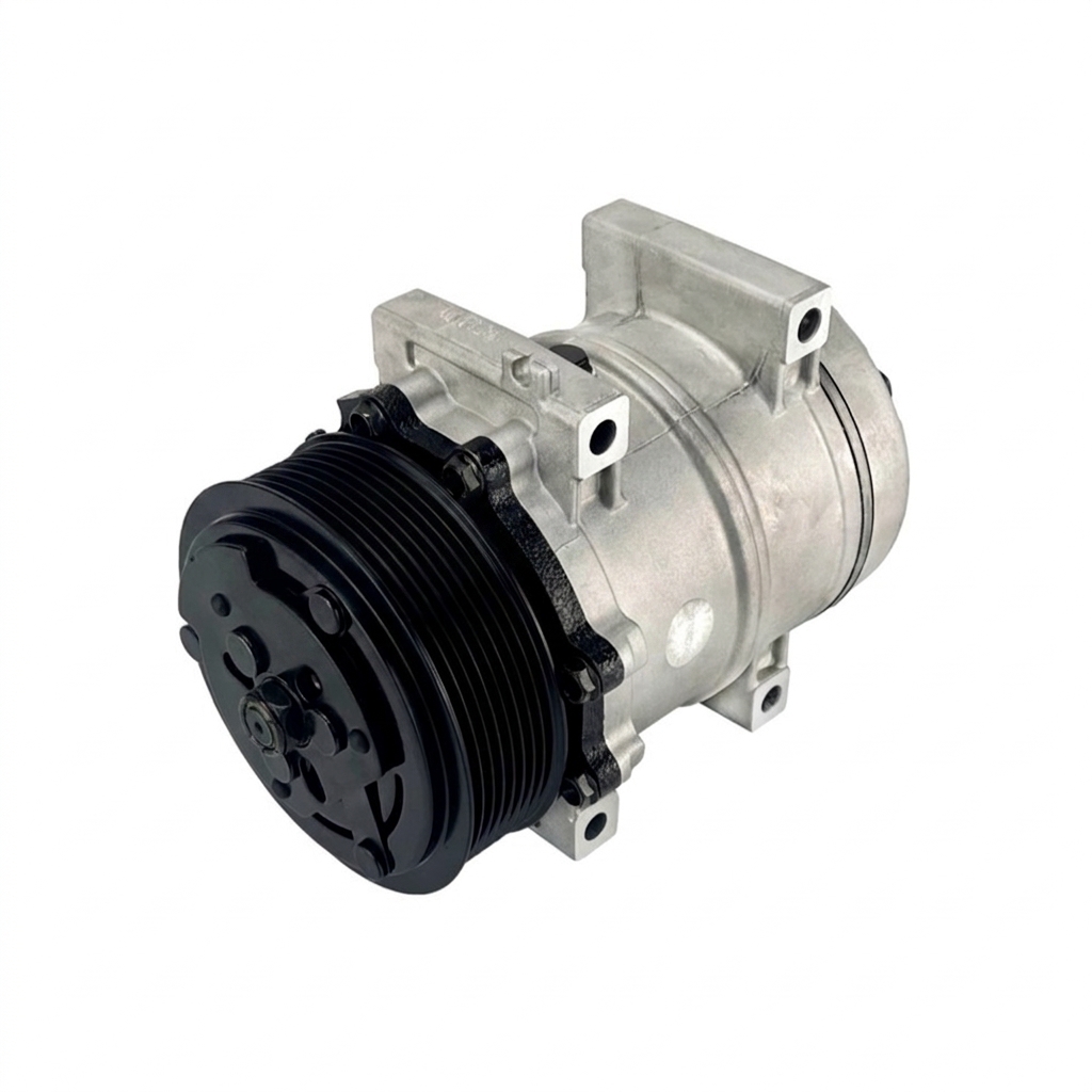 Компрессор кондиционера RC-U08589 для Cummins (шкив 8PK Ø119 мм, 24V, R134a)