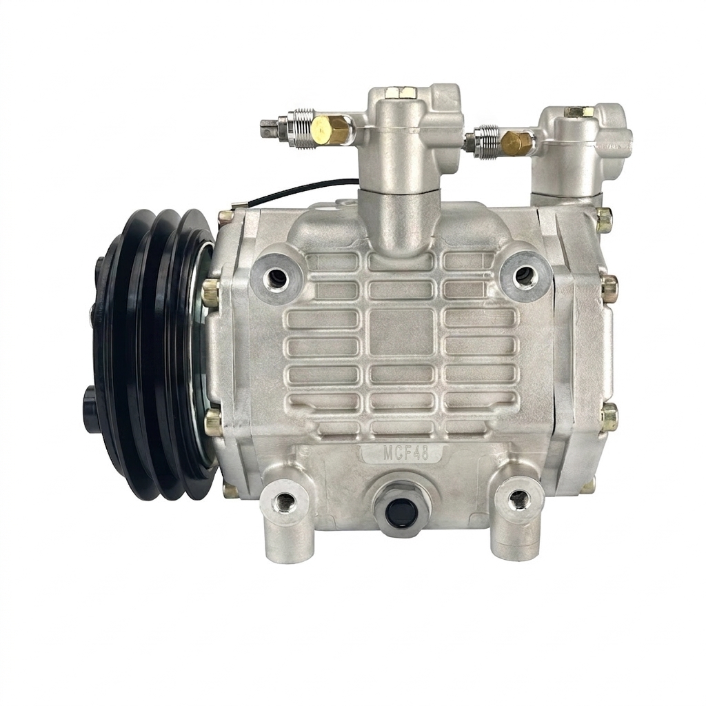 Компрессор рефрижератора RC-U08603 (Motorcool MCF 48, шкив A2, 24V, R404a)