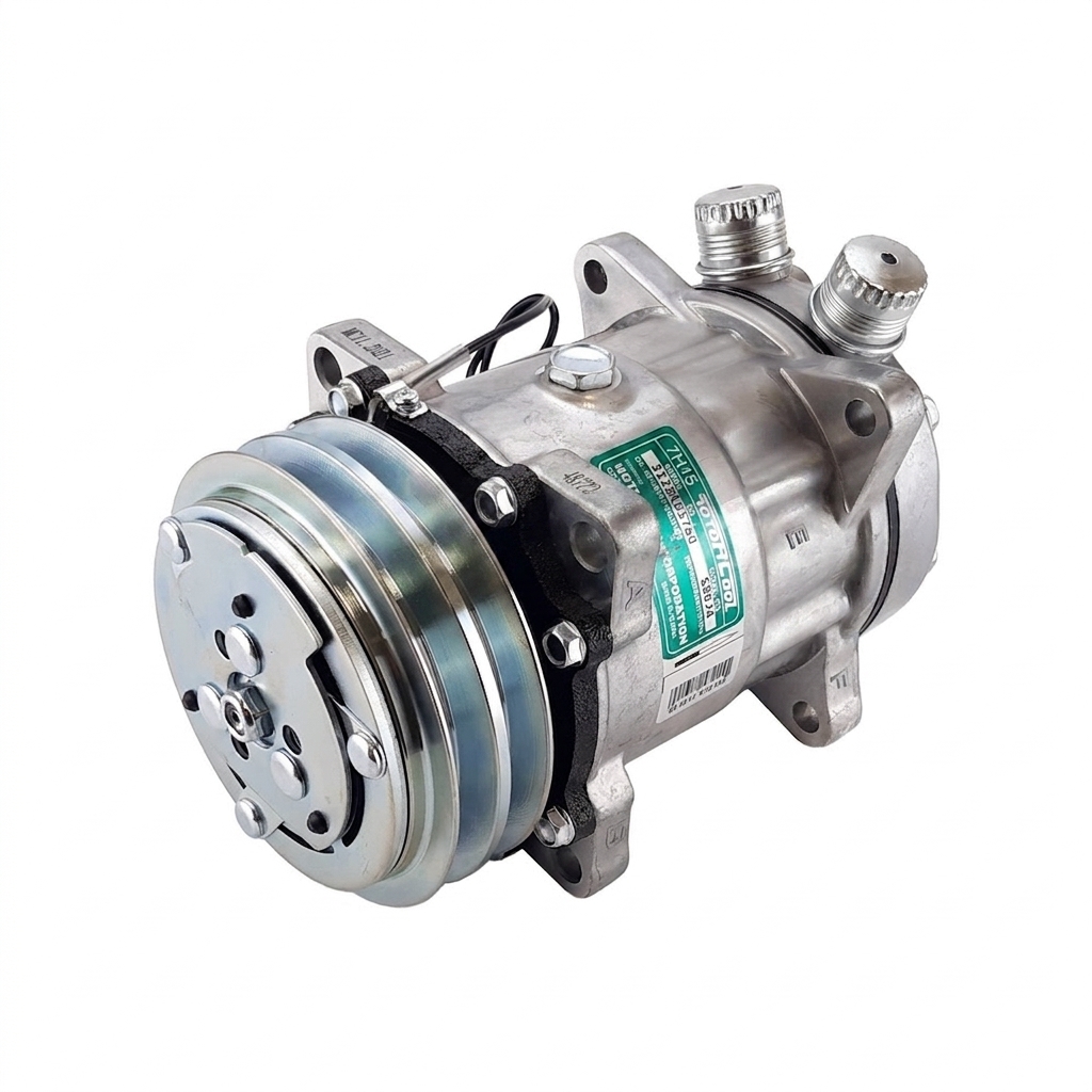Компрессор кондиционера RC-U0811К1 (аналог Sanden 7H15, 12V, шкив A2)