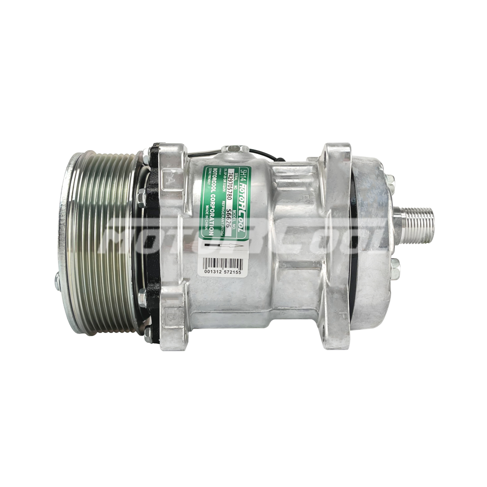 Компрессор кондиционера RC-U0823 (аналог Sanden 5H14, 12V, шкив PV8 119 мм)