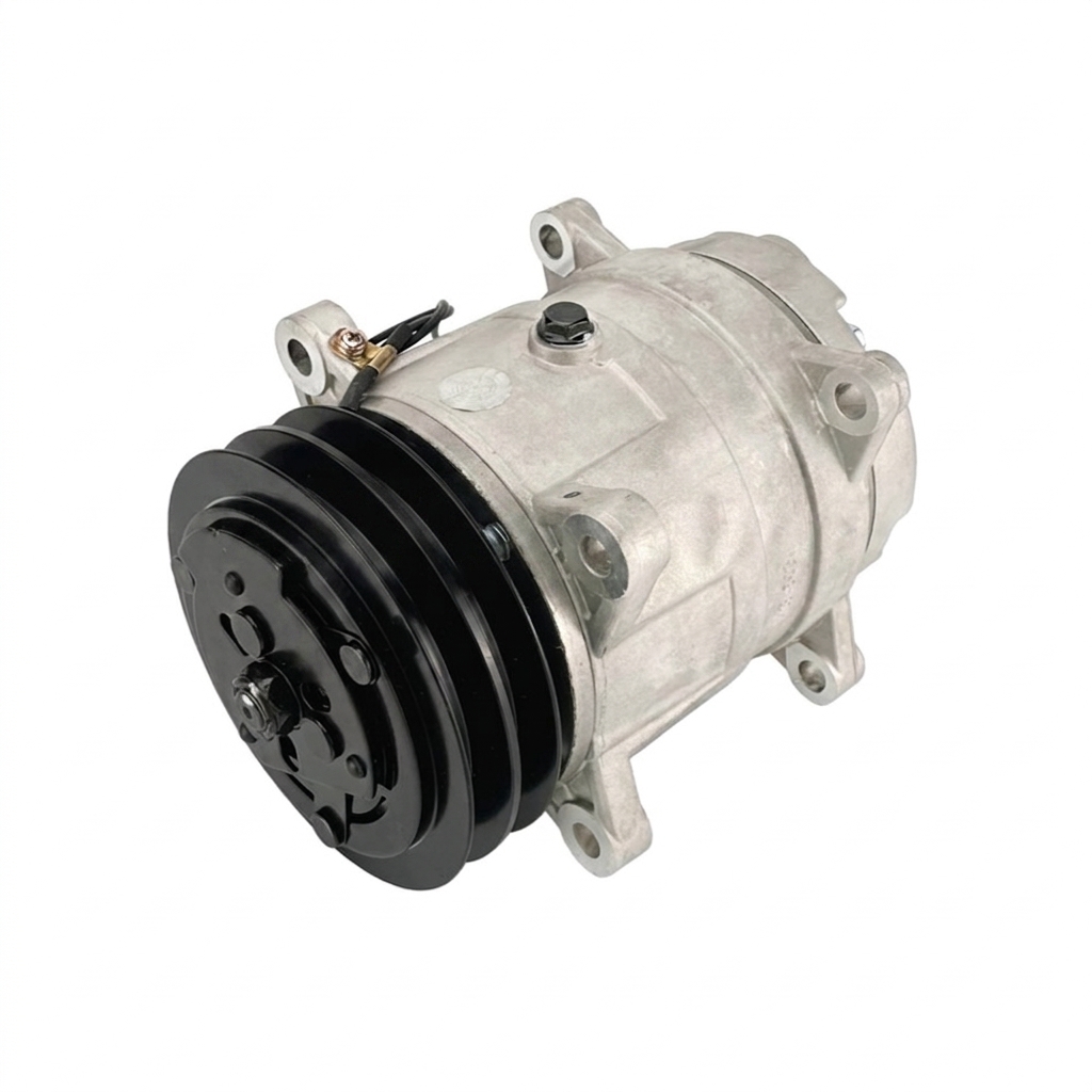 Компрессор кондиционера RC-U08591 для Cummins (шкив 2A Ø132 мм, 12V, R134a)