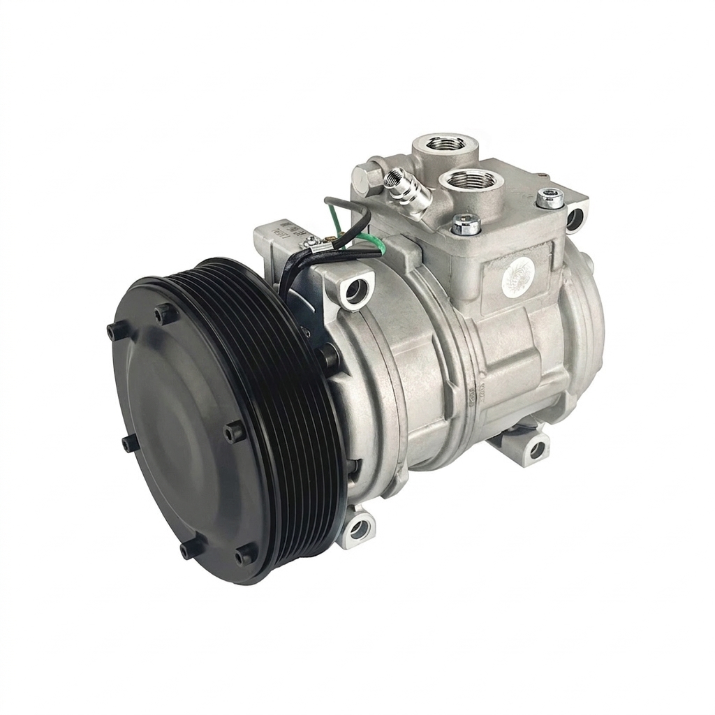 Компрессор кондиционера RC-U0847ЭК (аналог Denso 10PA17C, 24V, шкив 8PK) для John Deere