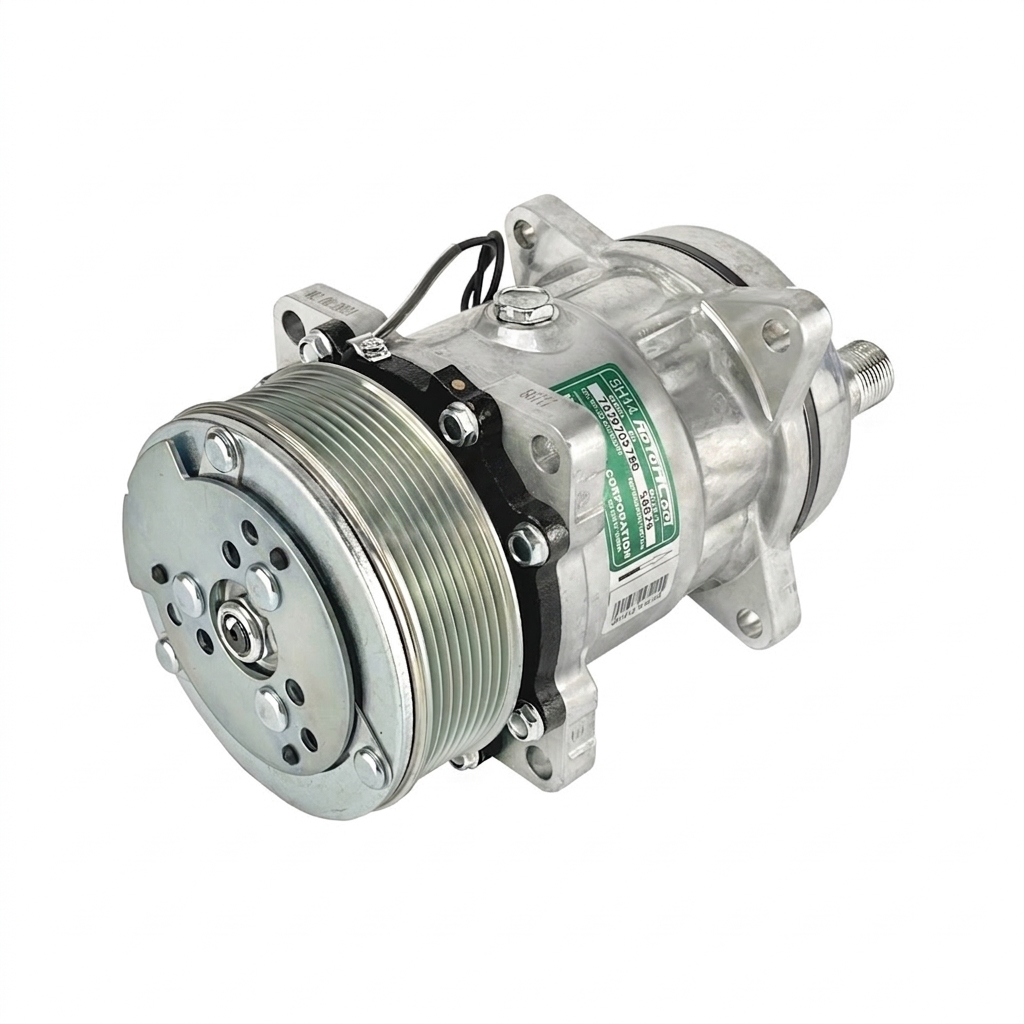 Компрессор кондиционера RC-U0823 (аналог Sanden 5H14, 12V, шкив PV8 119 мм)